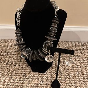 Beautiful acrylic necklace and earrings set from Fox’s